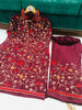 2 Pcs Women’s Stitched Katan Silk Embroidered Suit
