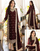 3 Pcs Women’s Stitched Crinkle Chiffon Embroidered Suit