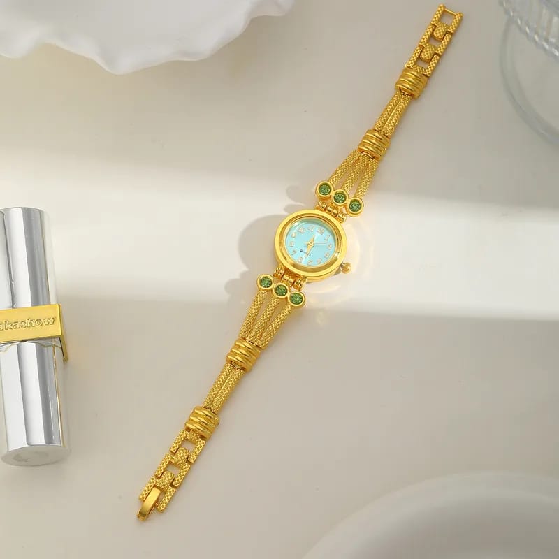 Single Folding Buckle Alloy Strap Quartz Watch Elegant Design