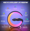 G Shape Bluetooth Speaker Multifunctional Lamp Digital Alarm Wirless Charging Memory Card Supported